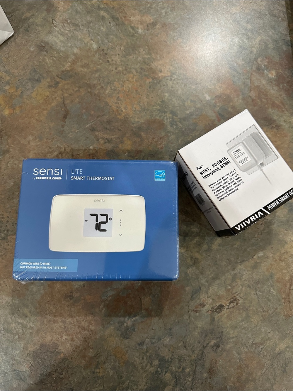 Sensi Lite Smart Thermostat - White & AC/AC Adaptor Class 2 adaptor